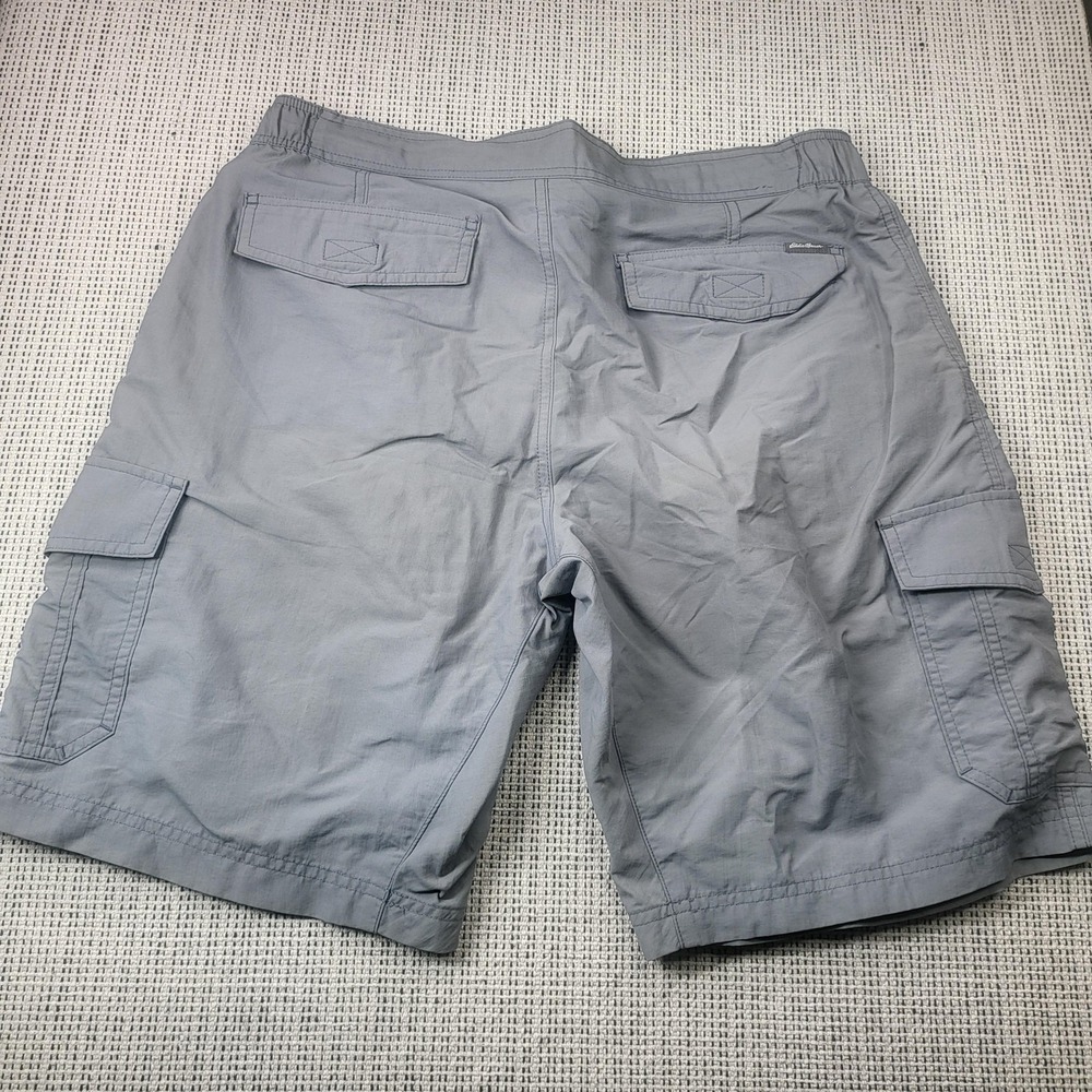 Eddie Bauer Shorts Mens Large Gray Cargo Nylon Belted 11 Inseam Outdoor - Picture 6 of 7
